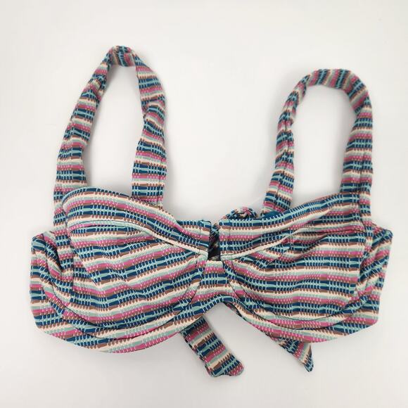 L*Space Camellia Top in Blue Stripe Size Small Underwire NWT - Picture 1 of 5